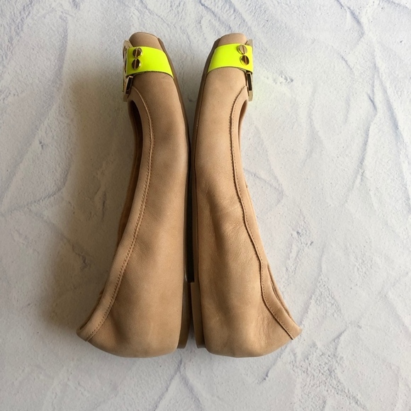 DMSX Donald J Pliner Tan Vachetta Ballet Flats 8M - Picture 4 of 7